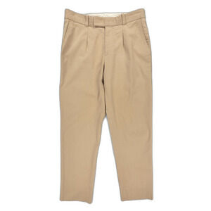 SANDRO Tapered Cotton Pleated Chino Pants Old Money Trousers Dress Pants